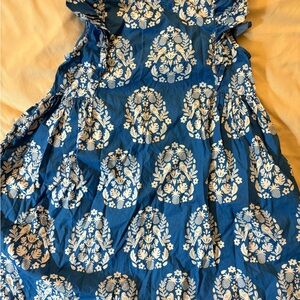 Mini Boden Blue and White Floral Dress